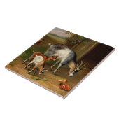 農場では、ヤギと鶏 タイル (側面)