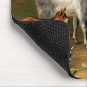 農場では、ヤギと鶏 マウスパッド (コーナー)