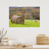 農場では、干し草の葉や秋の葉が茂っていた。 ポスター (キッチン)