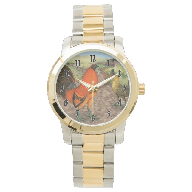 農場でゲームの鳥 腕時計 (正面)