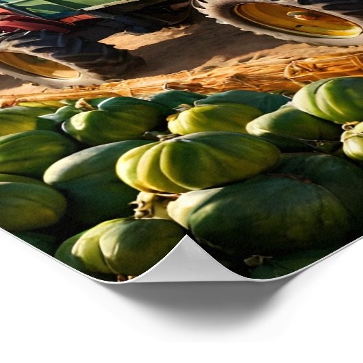 農場で収穫する ポスター (角)