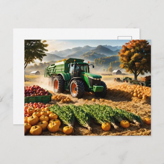 農場で収穫する ポストカード (正面/裏面)