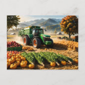 農場で収穫する ポストカード (正面)