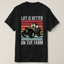 農場で暮らす方がいい - 農業愛好家 Tシャツ