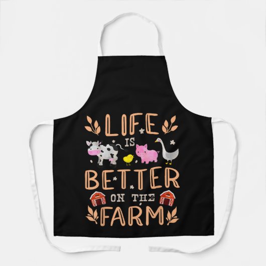 農場で生活がより良い可愛い動物の農家遠く エプロン (正面)