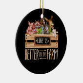 農場で生活が良い可愛い動物の国Fa セラミックオーナメント (右)
