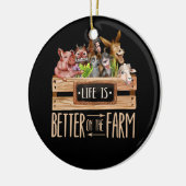 農場で生活が良い可愛い動物の国Fa セラミックオーナメント (左)