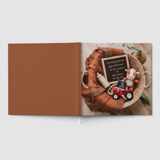 農場で織られたバスケットベビー写真帳キープサケ ゲストブック (全面)