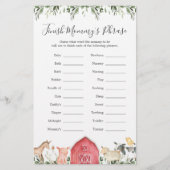 農場で赤ちゃんシャワーでママのフレーズを終える (正面)