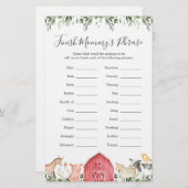 農場で赤ちゃんシャワーでママのフレーズを終える (正面/裏面)