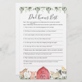 農場で赤ちゃんシャワーパパはゲームを知っ最高のている (正面/裏面)