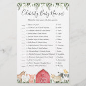 農場で赤ちゃんシャワー有名人赤ちゃんネームゲーム (正面)