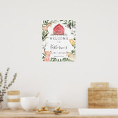 農場で赤ちゃんシャワー歓迎のサイン ポスター (キッチン)