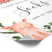 農場で赤ん坊シャワーいくつ靴下を推測 ポスター (角)