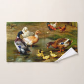 農場で鶏のアヒルとアヒル バスタオルセット (ハンドタオル)