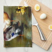 農場で鶏、アヒル、アヒル キッチンタオル (四つ折り)