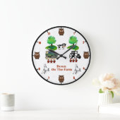 「農場で」の柱時計 ラージ壁時計 (ホーム)