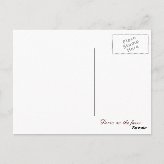 農場で… ポストカード (裏面)
