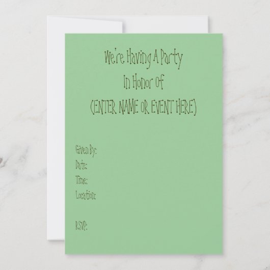 農場で 招待状 (裏面)