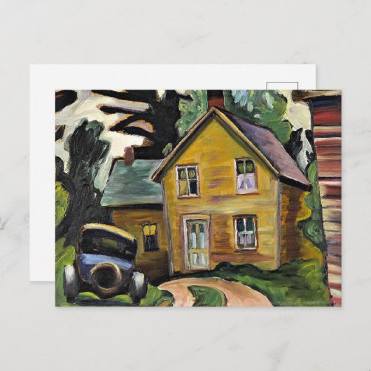 農場と車は慎重さを期して ポストカード (正面/裏面)