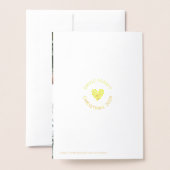 農場と風車のメリークリスマスと写真 箔カード (裏面封筒付き)