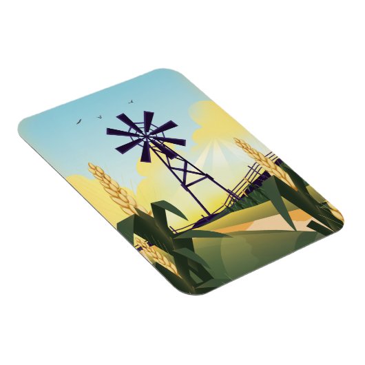 農場と風車 マグネット (右側)