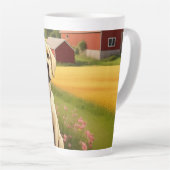 農場にいるラブラドール・レトリーバー カフェラテマグ (右アングル)