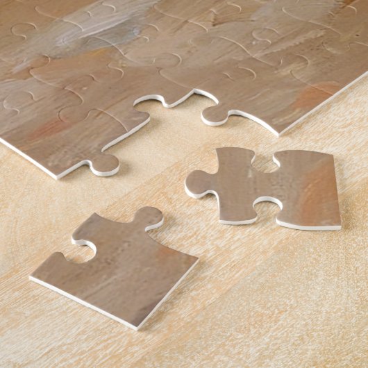 農場に座って針仕事をしている二人の女の子 ジグソーパズル (側面)