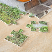 農場のそばのパンプキンと樽 ジグソーパズル (側面)