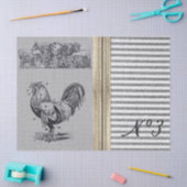 農場のカチカチ音をたてるティッシュペーパー 薄葉紙 (クラフト)