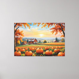 農場のカボチャ キャンバスプリント