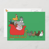 農場のクリスマスの郵便はがき シーズンポストカード (正面/裏面)