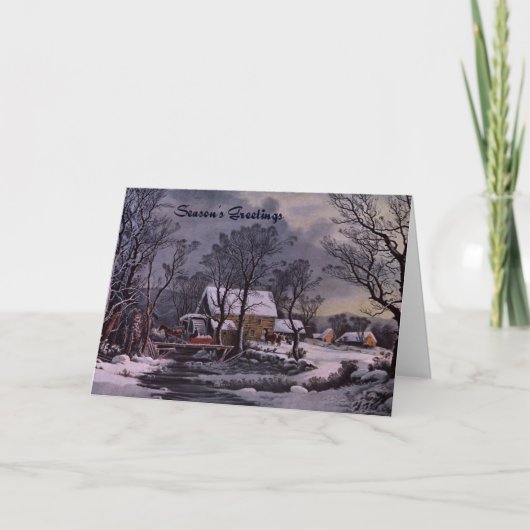 農場のクリスマスカードからの挨拶 シーズンカード (正面)