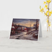 農場のクリスマス カード (黄色い花)