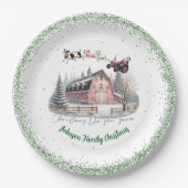 農場のクリスマス ペーパープレート (正面)