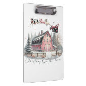 農場のクリスマス、メリークリスマス クリップボード (右)