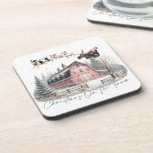 農場のクリスマス、メリークリスマス コースター (左側)