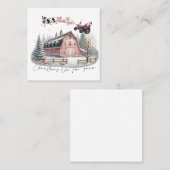 農場のクリスマス、メリークリスマス スクエア名刺 (正面/裏面)
