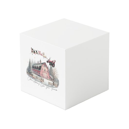 農場のクリスマス、メリークリスマス フォトキューブ (正面アングル)