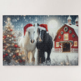 農場のサンタクリスマスの馬 ジグソーパズル
