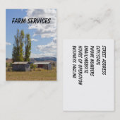農場のサービス業カード 名刺 (正面/裏面)