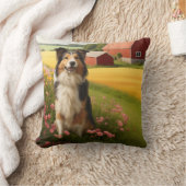 農場のスタンダードコリー クッション (ブランケット)