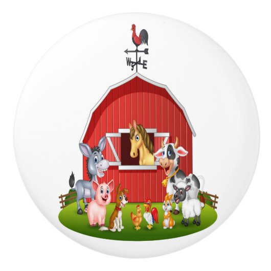 農場のセラミックの引き出しノブでダウン セラミックノブ (正面)