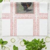 農場のテーマのオンドリの皿タオル キッチンタオル (折り畳み)