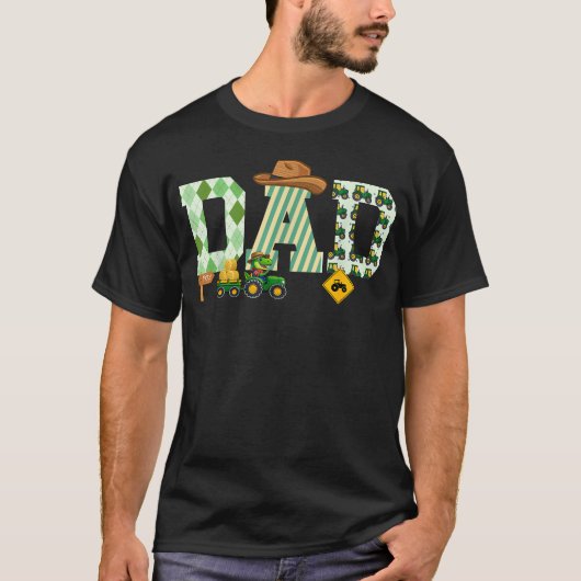 農場のトラクターのパパ 1歳の誕生日 Tシャツ (正面)