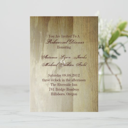 農場のトラックの西部の結婚式のリハーサルの夕食 招待状 (スタンド正面)