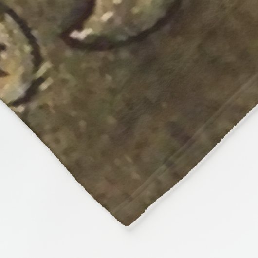 『農場のトロール』スウェーデンのアーティスト、ジョン・バウアーによる フリースブランケット (角)