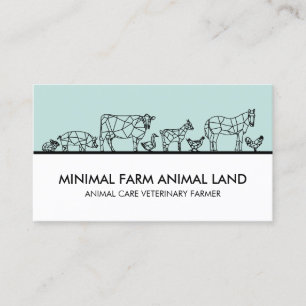 農場のニワトリ ヤギ ウシ ウサギ ロバ 豚 名刺