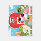 農場のフランネル毛布のおもしろい フリースブランケット (正面)