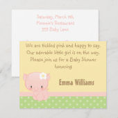 農場のブタのベビーシャワーの招待状を騙します 招待状 (正面/裏面)